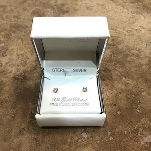 Crislu Sterling Silver 18K Gold Plated Earrings